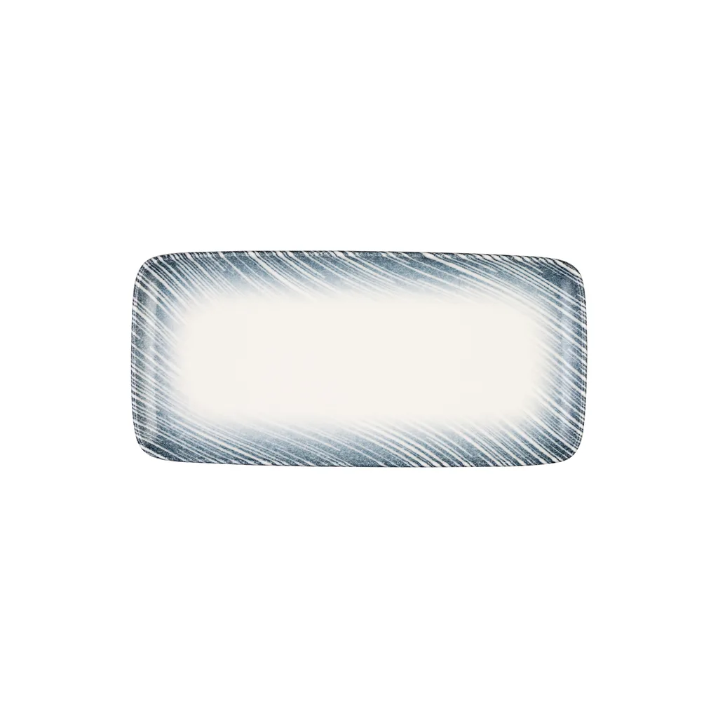 Thin Blue Rectangular Plate 35 cm (34 * 16)