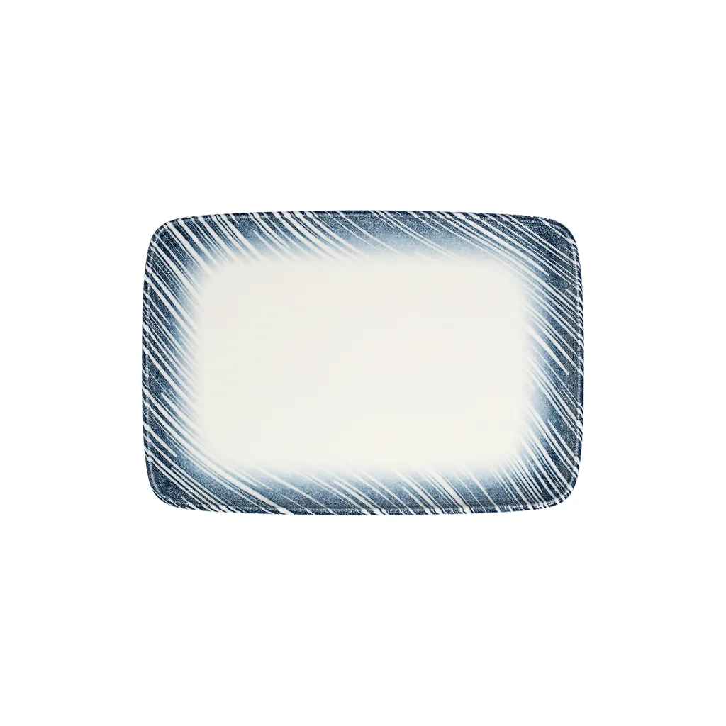Thin Blue Rectangular Plate 37 cm (33 * 23)